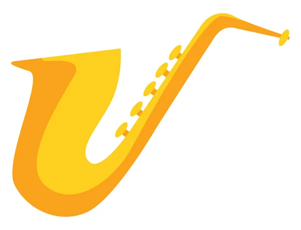 Saxofoon Instrument Illustratie Vector Witte Achtergrond — Stockvector