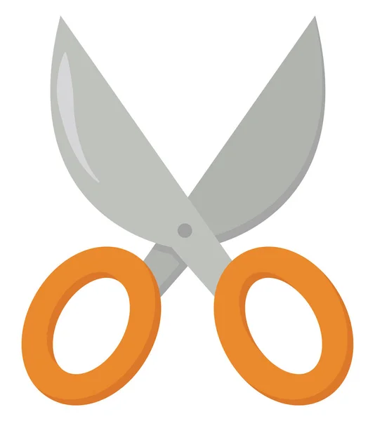 Ciseaux Orange Illustration Vecteur Sur Fond Blanc — Image vectorielle