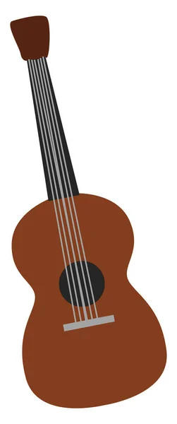 Akoestische Gitaar Illustratie Vector Witte Achtergrond — Stockvector