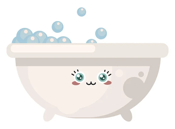 Duş Banyosu Illüstrasyon Beyaz Arkaplan Vektörü — Stok Vektör