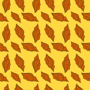 Deniz kabuğu deseni, illüstrasyon, beyaz arkaplan üzerindeki vektör.