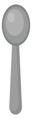 Metal kaşık, illüstrasyon, beyaz arkaplan üzerindeki vektör.