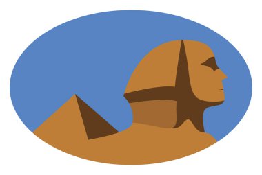 Sfenks, illüstrasyon, beyaz arkaplan üzerindeki vektör.