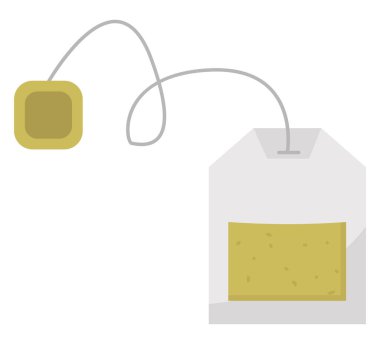 Çay poşeti, illüstrasyon, beyaz arkaplanda vektör.