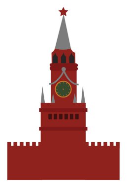 Kırmızı kare, illüstrasyon, beyaz arkaplan üzerindeki vektör.