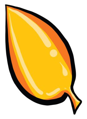 Sarı taç yaprağı, illüstrasyon, beyaz arkaplan üzerindeki vektör.