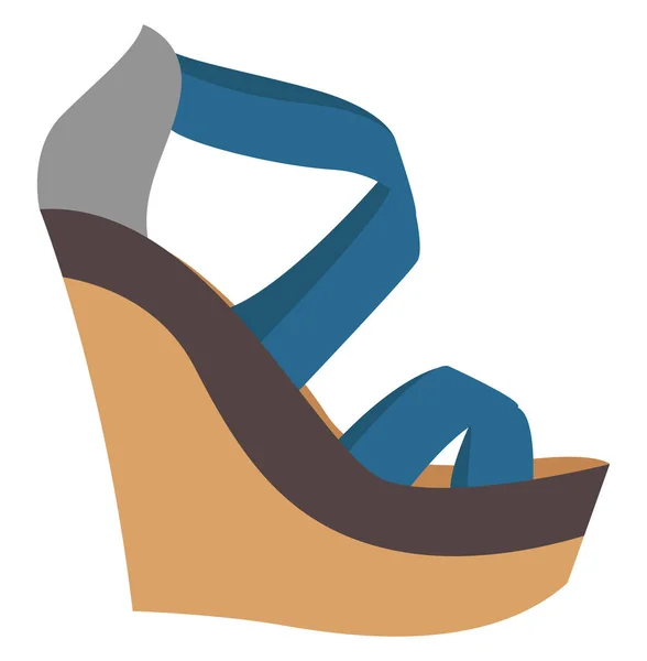 Zapatos Cuña Ilustración Vector Sobre Fondo Blanco — Archivo Imágenes Vectoriales