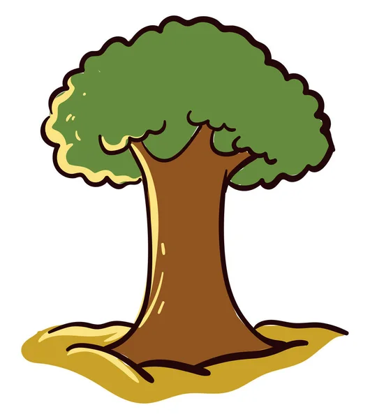 Árvore Alta Ilustração Vetor Sobre Fundo Branco —  Vetores de Stock