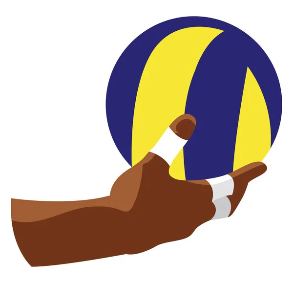 Jugador Voleibol Ilustración Vector Sobre Fondo Blanco — Vector de stock
