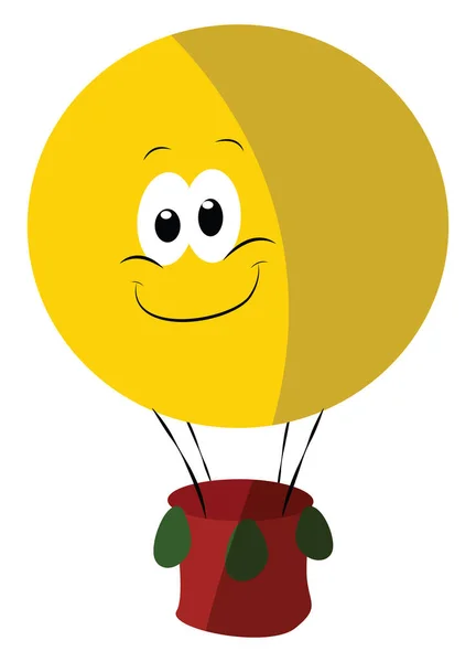 Κίτρινο Μπαλόνι Εικόνα Διάνυσμα Λευκό Φόντο — Διανυσματικό Αρχείο