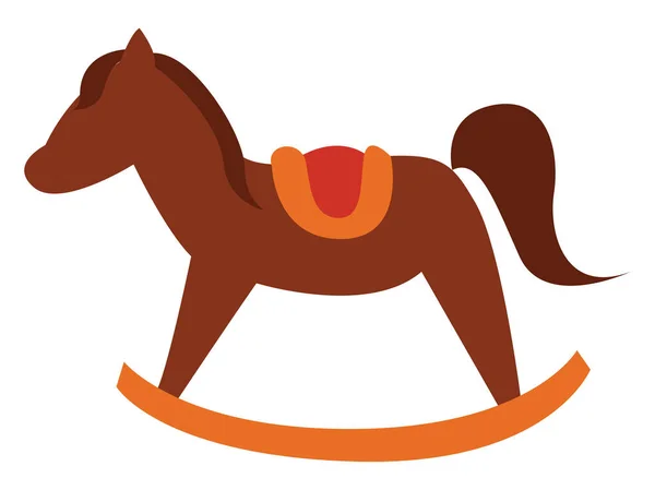 Cavalo Madeira Ilustração Vetor Sobre Fundo Branco — Vetor de Stock