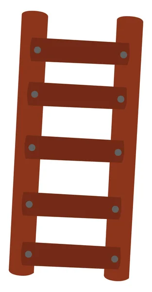 Escalera Madera Ilustración Vector Sobre Fondo Blanco — Vector de stock
