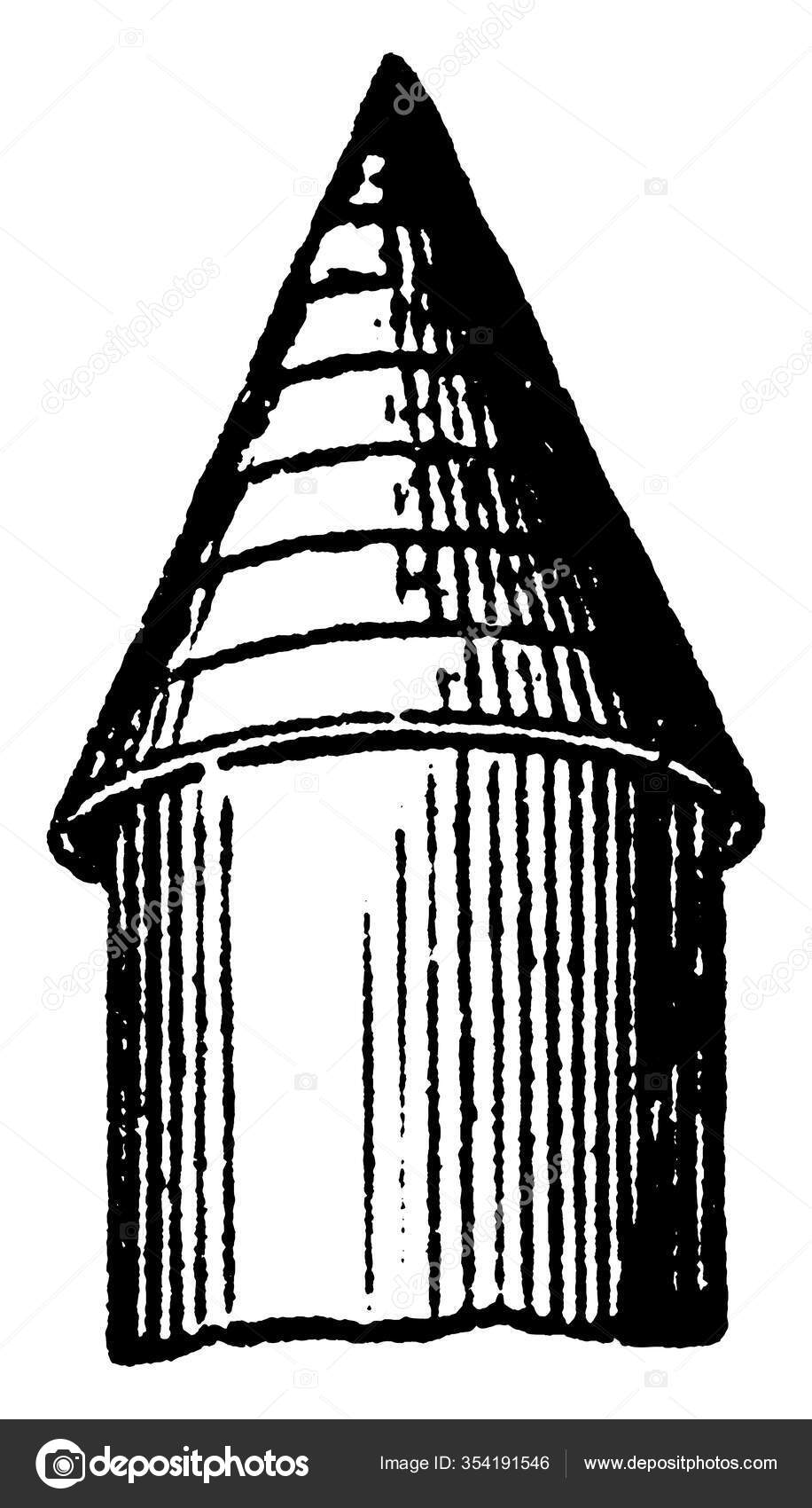Uma Representação Típica Telhado Cônico Simples Estrutura Que Forma  Cobertura Vetor de ©Morphart 354191546, image size:916x1700