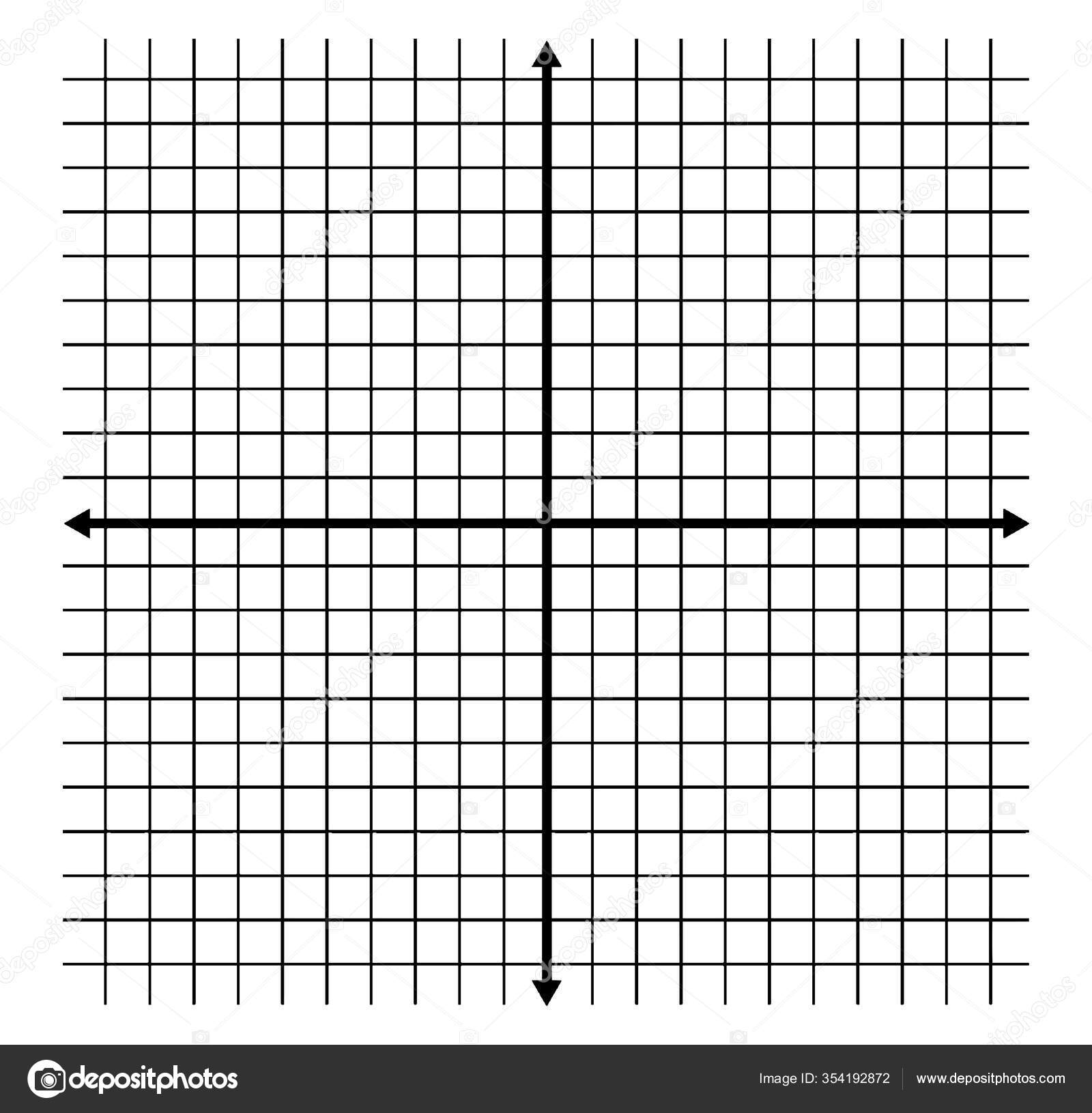 Grid Graph Grid Lines Shown Cartesian Coordinate System Both Axes Stock ...