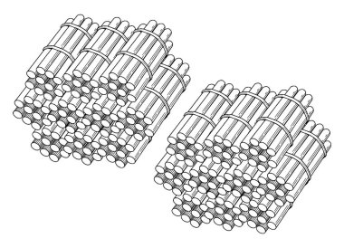 Yüzlerce çubuktan oluşan bir destenin tipik bir temsili, sayma, gruplandırma ve yerleştirme, klasik çizgi çizimi veya resimleme öğretirken kullanılabilir..