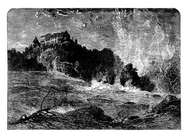 Ren Şelalesi, Schaffhausen ve Zrich kantonları arasındaki sınırda yer alan en büyük sade şelaledir..