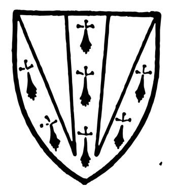 Hollis siyah kazık Ermin kalkan, vintage çizgi çizme veya oyma illüstrasyon taşıyordu..