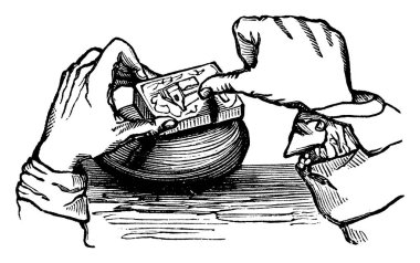 Bu örnekte kullanılan ahşap oyma temsil için oyma şimşir, vintage çizgi çizme veya oyma illüstrasyon.