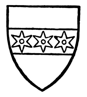 Grimston gümüş bir fesse samur, çizim veya şekil oyma vintage çizgi taşıyordu..