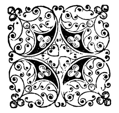 Rasgele ve soyut tasarım, vintage çizgi çizme veya oyma illüstrasyon oluşur süsleme.