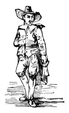 Ben, vintage çizgi çizim veya illüstrasyon oyma Charles zamanında vatandaş.