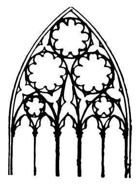 Oyma ajur ekranlar, vintage çizgi çizme veya oyma illüstrasyon inşa Batı faade üzerinde uygulanan ilk katı duvarlar olduğunu.