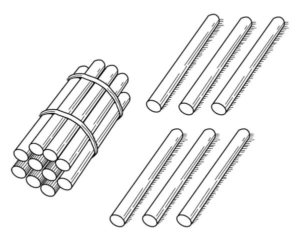 Eine Typische Darstellung Eines Bündels Von Stäben Die Zehnern Gebündelt — Stockvektor