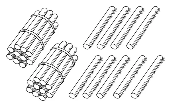 Représentation Typique Faisceau Bâtons Groupés Dizaines Pouvant Être Utilisés Pour — Image vectorielle