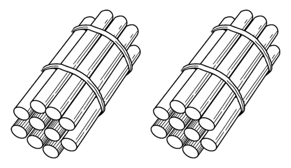 Représentation Typique Faisceau Bâtonnets Groupés Dizaines Pouvant Être Utilisés Lors — Image vectorielle