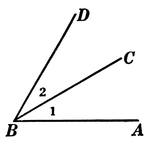 Úhly Jsou Přilehlé Úhly Dva Úhly Společným Vrcholem Společnou Stranou — Stockový vektor