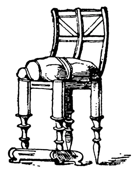 Silla Antigua Pompeya Incluía Cojín Taburete Sin Brazos Solo Asiento — Archivo Imágenes Vectoriales