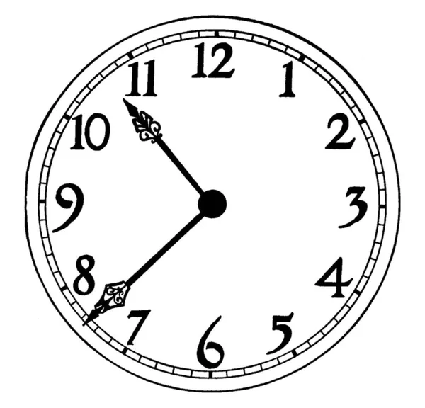 Uma Representação Típica Relógio Parede Forma Redonda Exibida Tempo Desenho —  Vetores de Stock