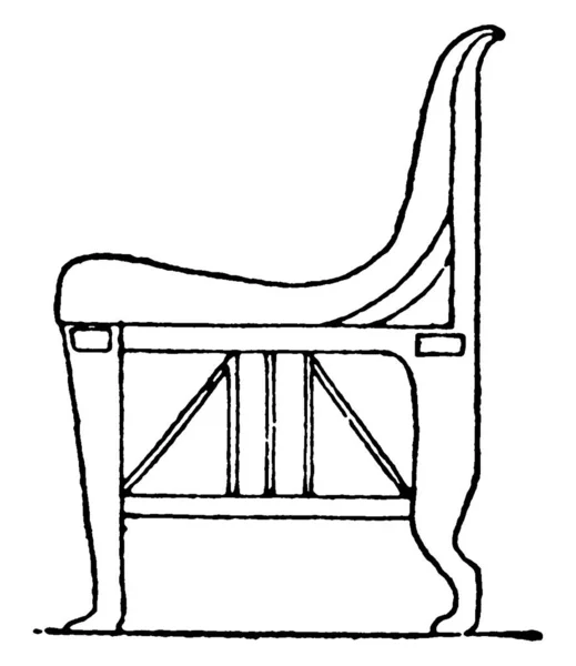 Typowa Reprezentacja Egipskiego Krzesła Nogi Pryzmatyczne Lub Często Obracane Często — Wektor stockowy