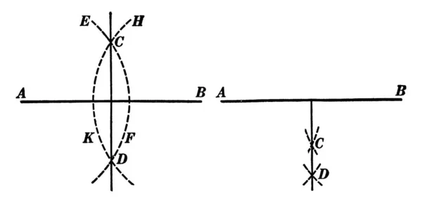 Geometrik Yapının Tipik Bir Temsili Düz Bir Çizgi Vintage Çizim — Stok Vektör