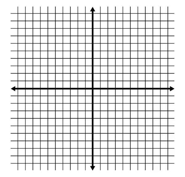 Grid Graph Grid Lines Shown Cartesian Coordinate System Both Axes — Wektor stockowy