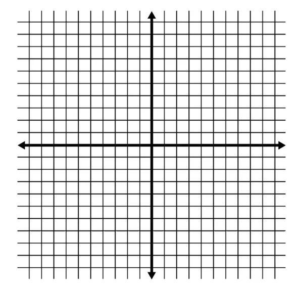 Показана Сетка График Линиями Сетки Декартова Система Координат Обоими Осями — стоковый вектор