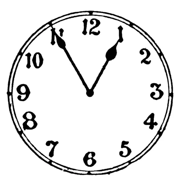Uma Representação Típica Relógio Parede Forma Redonda Que Exibe Minutos — Vetor de Stock