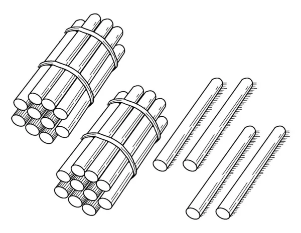 Una Representación Típica Paquete Palos Agrupados Decenas Que Pueden Utilizar — Vector de stock