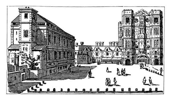 Una Vista Exterior Del Palacio Whitehall Inglaterra Que Fue Residencia — Archivo Imágenes Vectoriales