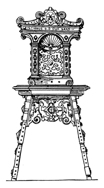 Una Representación Típica Silla Alemana Que Fue Decorada Con Piedras — Archivo Imágenes Vectoriales