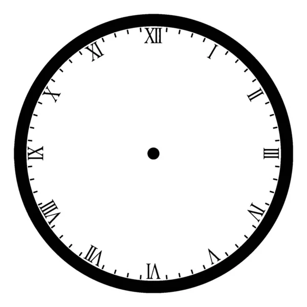 Imagen Representa Una Esfera Reloj Redondo Con Números Romanos Que — Archivo Imágenes Vectoriales