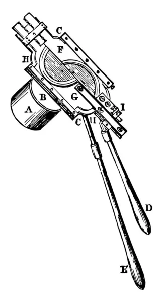 Heliometer Műszer Nap Átmérője Különböző Évszakokban Vintage Vonalas Rajz Vagy — Stock Vector