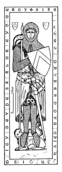 Латунь Різновид Гравірованого Меморіалу Вінтажного Малюнка Або Гравірувальної Ілюстрації — стоковий вектор
