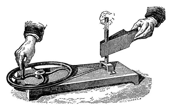 Diagram Represents Tyndall Experiment Vintage Line Drawing Engraving Illustration — стоковый вектор