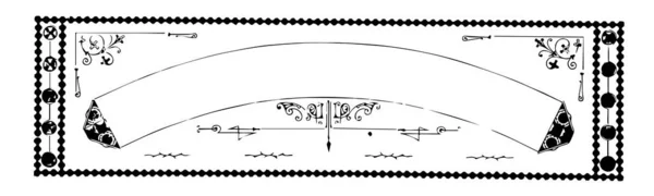 Gebogen Banner Een Lege Gebogen Deel Hebben Aan Dit Centrum — Stockvector