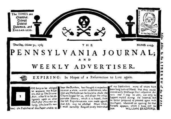 Цій Ілюстрації Представляє Пенсільванія 1765 Журналу Vintage Штриховий Малюнок Або — стоковий вектор