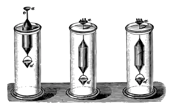 Nicholson Hydrometer Constant Volume Hollow Cylinder Carrying Its Lower End — Stock Vector