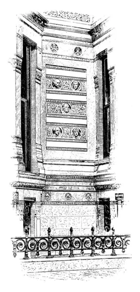 Тілден Будинку Калверт Архітектор Італійського Ренесансу Елементи Стилю Прокатки Сталеві — стоковий вектор