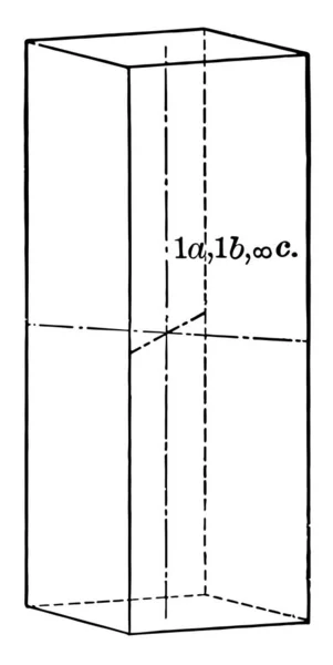 Questo Diagramma Rappresenta Prisma Ortohombie Disegno Linee Vintage Illustrazione Dell — Vettoriale Stock