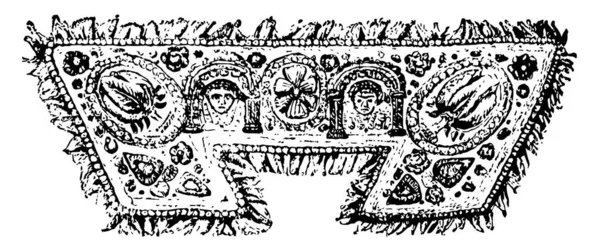 Перчатка Мэри Лорда Дарнли Рисунок Винтажной Линии Гравировка — стоковый вектор